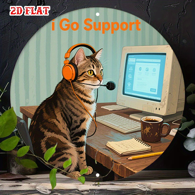 Office Tech Decor - CIFBUY 2D Düz Komik Teknik Destek
