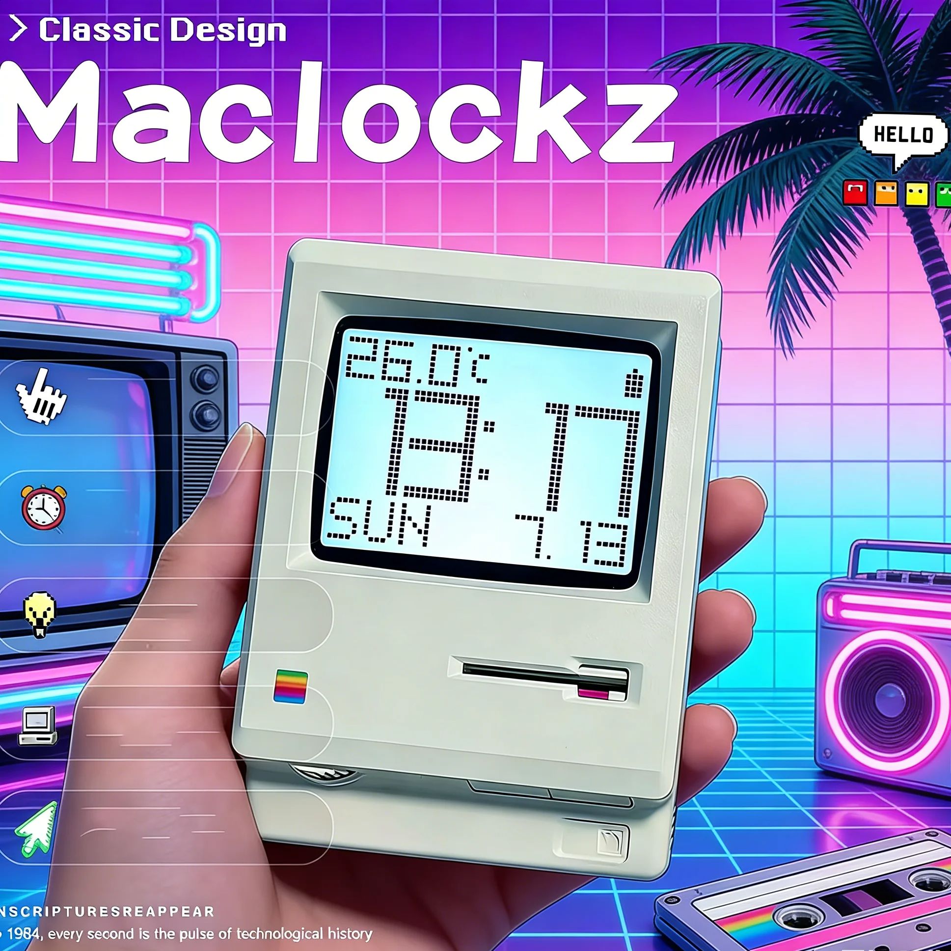 Retro Nostaljik Maclock Çalar  - Office Tech Decor incelemesi ve fiyatı
